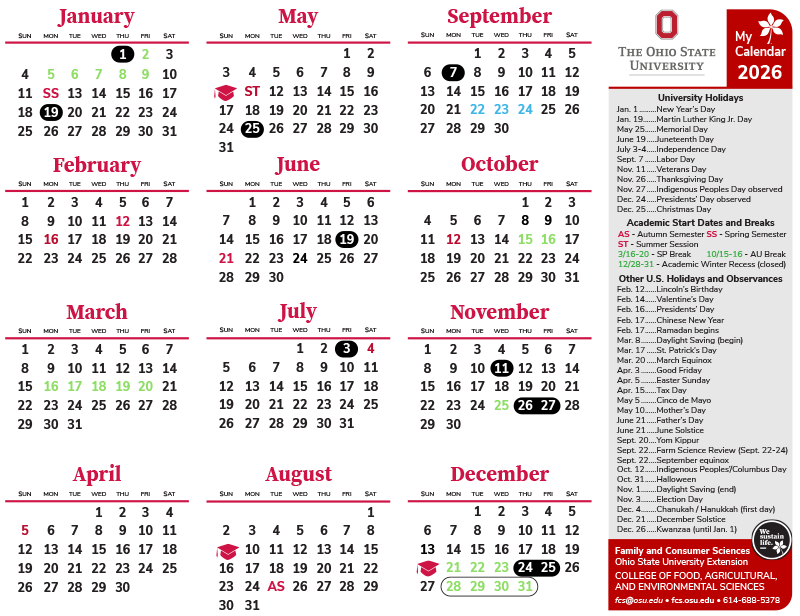 FCS My Calendar 2026 Web