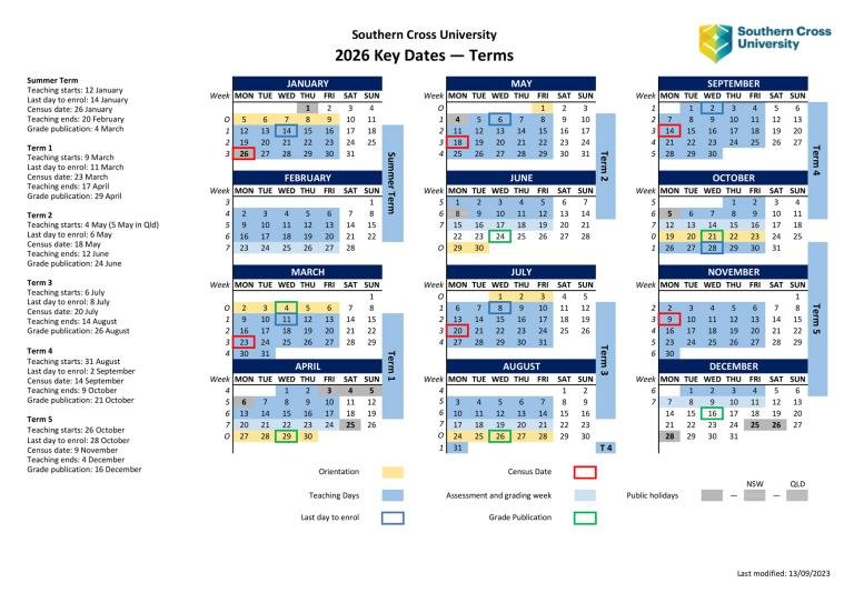 Scu Academic Calendar 2026-27