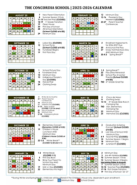 Concordia Academic Calendar 2026-27