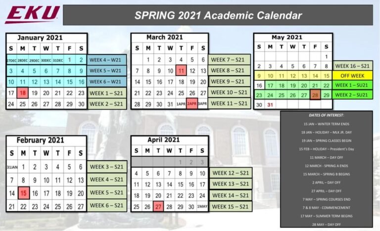Eku Academic Calendar