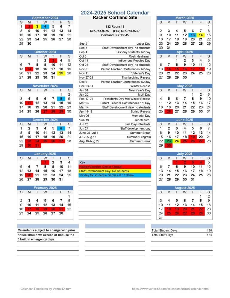 Suny Cortland Academic Calendar