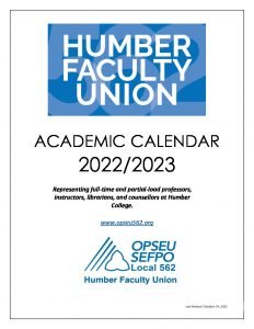 Humber Academic Calendar