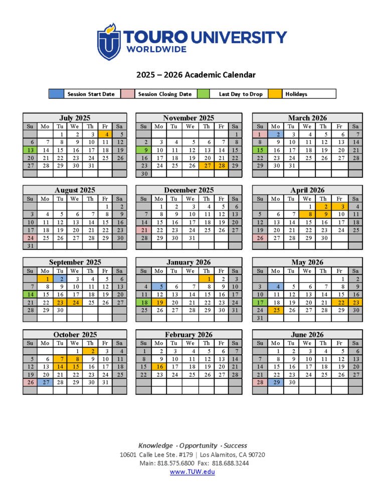 Uni Academic Calendar