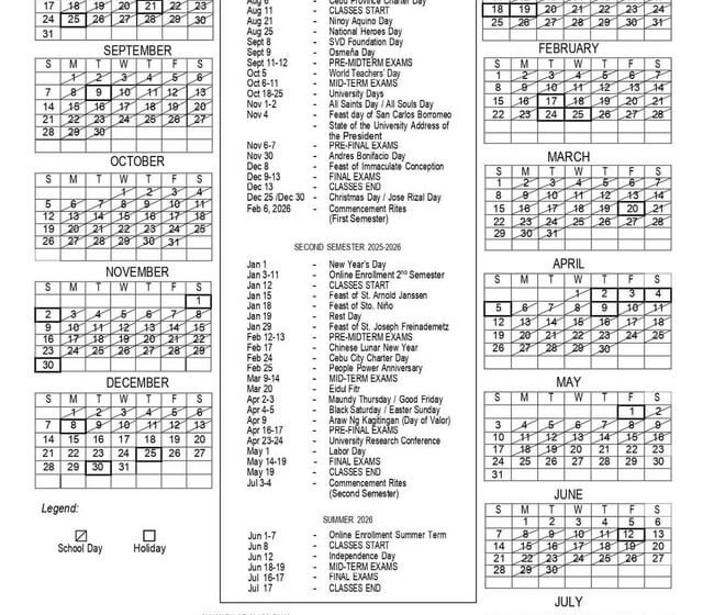 academic calendar for 2025 2026 v0 t8r7y4h4v98f1