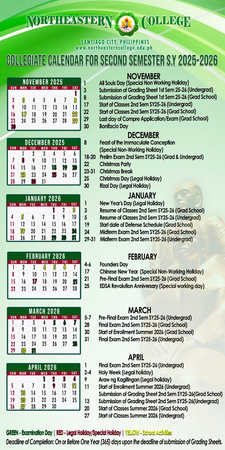 Northeastern Academic Calendar 2026