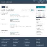 event calendar