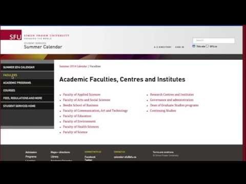Academic Calendar Sfu