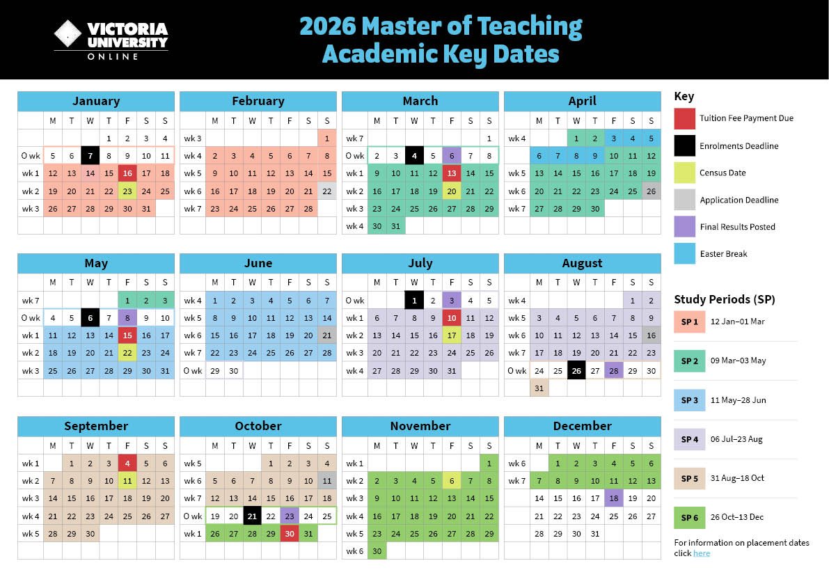 vu calendar teaching 2026